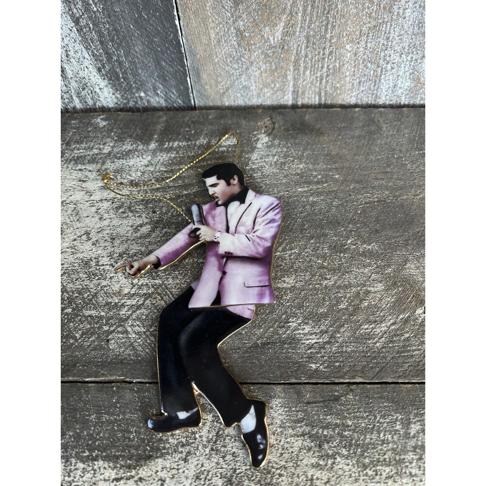 BRADFORD ROCKIN' 'N' ROLLIN' ELVIS PRESLEY ORNAMENT! NO BOX! Heartbreak Hotel